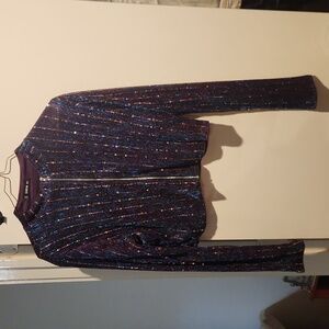 SHEIN Sparkle Crop Jacket